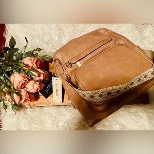 NWT Tan Vegan Leather Le Miel Backpack